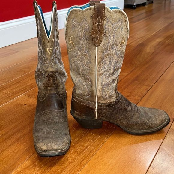 Justin Cowboy Boots Size 8 - Picture 3 of 7